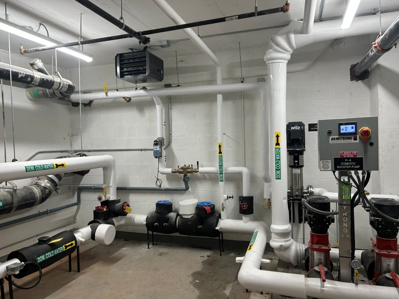Insulated pump room piping